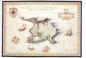 Νησίδες και φρούριον Γραμβούσας. (ΣΧΕΔΙΟ F. BASILLICATA, 1618)